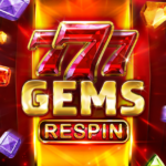 777 Gems Respin slot game interface