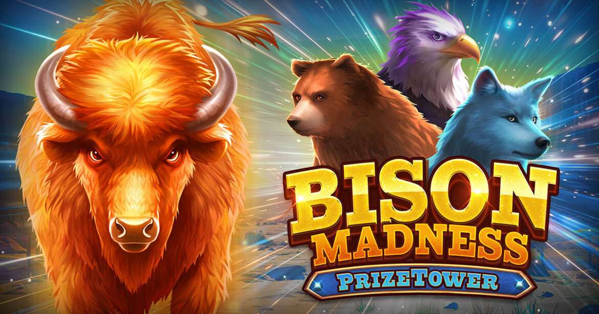 Bison Madness PrizeTower slot game interface