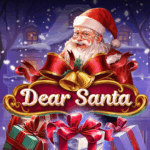 Dear Santa slot game reels with holiday symbols