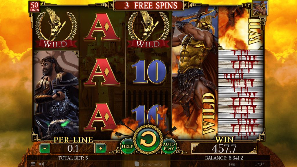 Demi Gods II free spins feature
