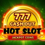 Hot 777 slot game interface displaying reels with classic symbols