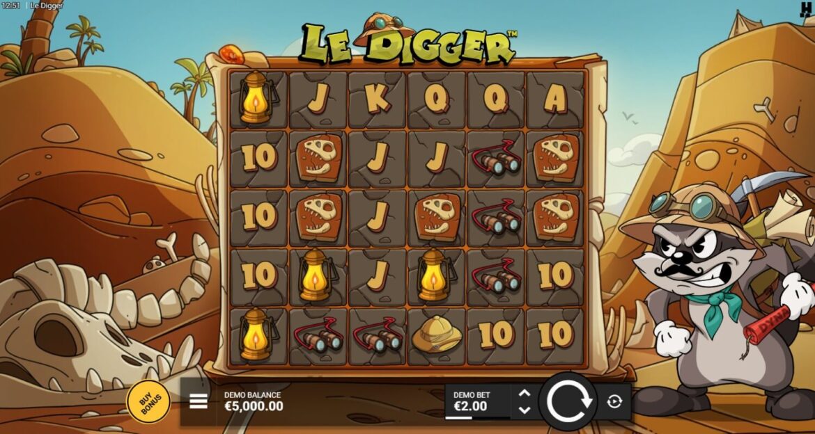 Le Digger slot game interface