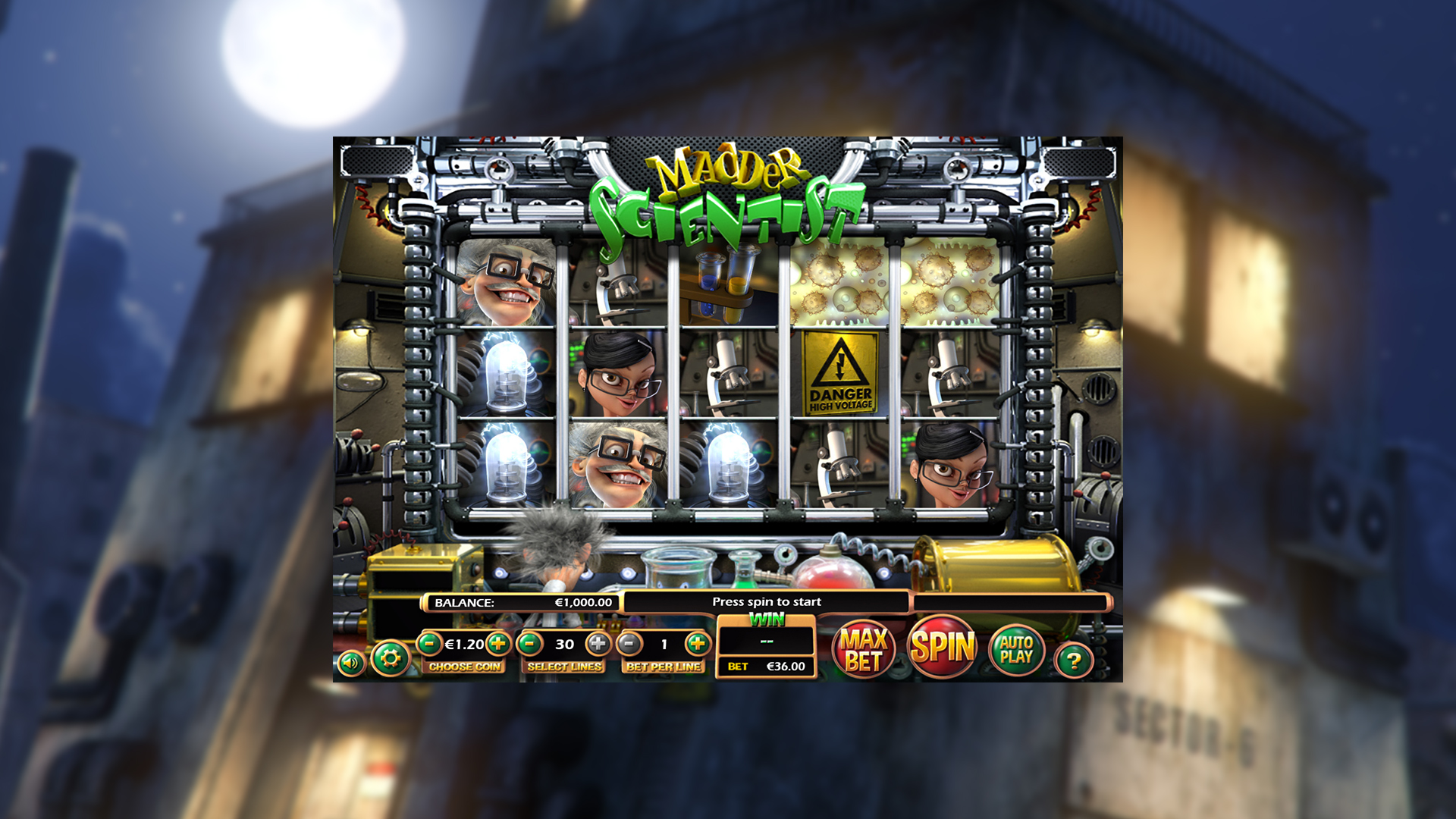 Madder Scientist Slot Symbols
