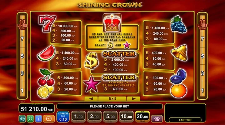 Mobile version of Shining Crown slot
