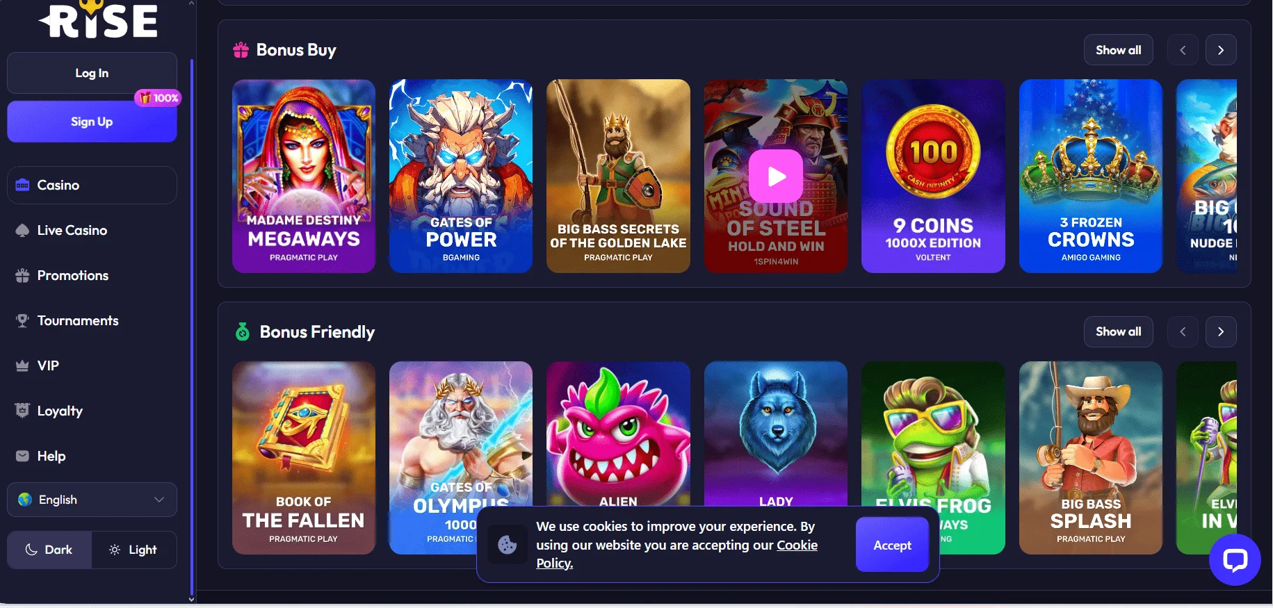 Spinrise casino bonuses