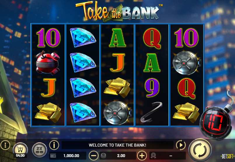 Take the Bank slot game features