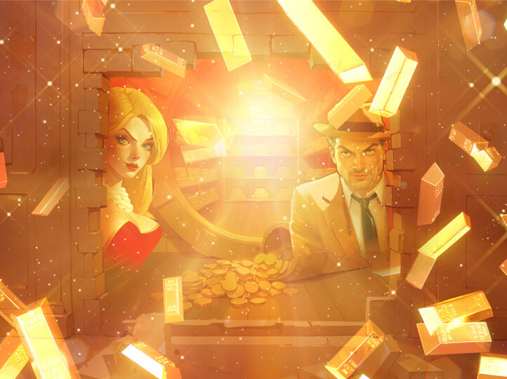 The Vault Chase expanding wilds feature