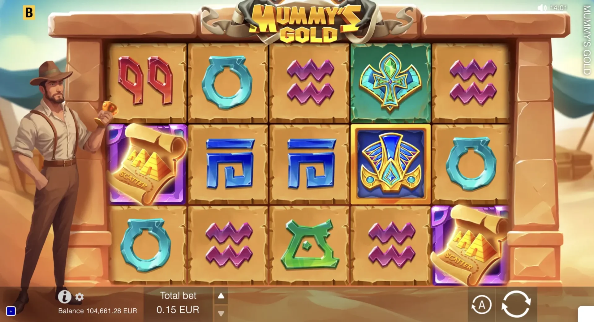 Winning combination in Mummy’s Gold